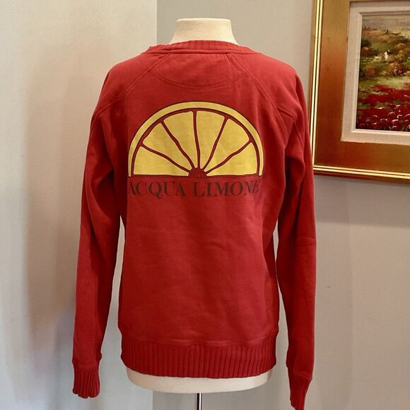 Acqua Limone College Classic Vintage Look Red Sweatshirt Size Medium - Picture 5 of 9